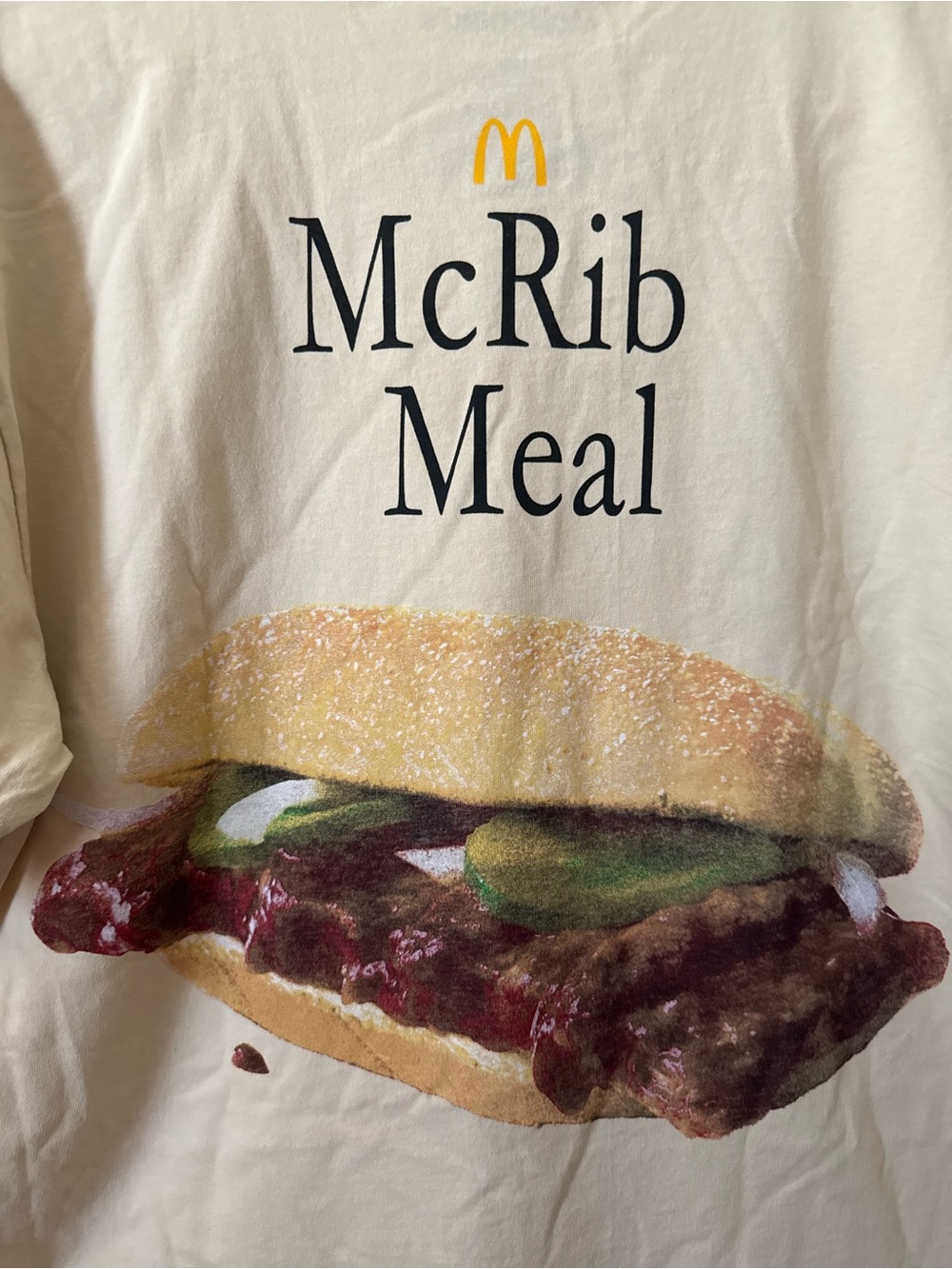 McDonald’s Cream McRib Short Sleeve TShirt Size M New